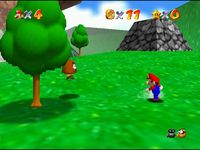 une photo d'Ã©cran de Super Mario 64 sur Nintendo 64